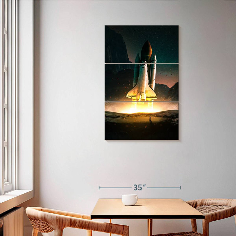 Oberle Space Shuttle Fantasy, 57" H x 36" W