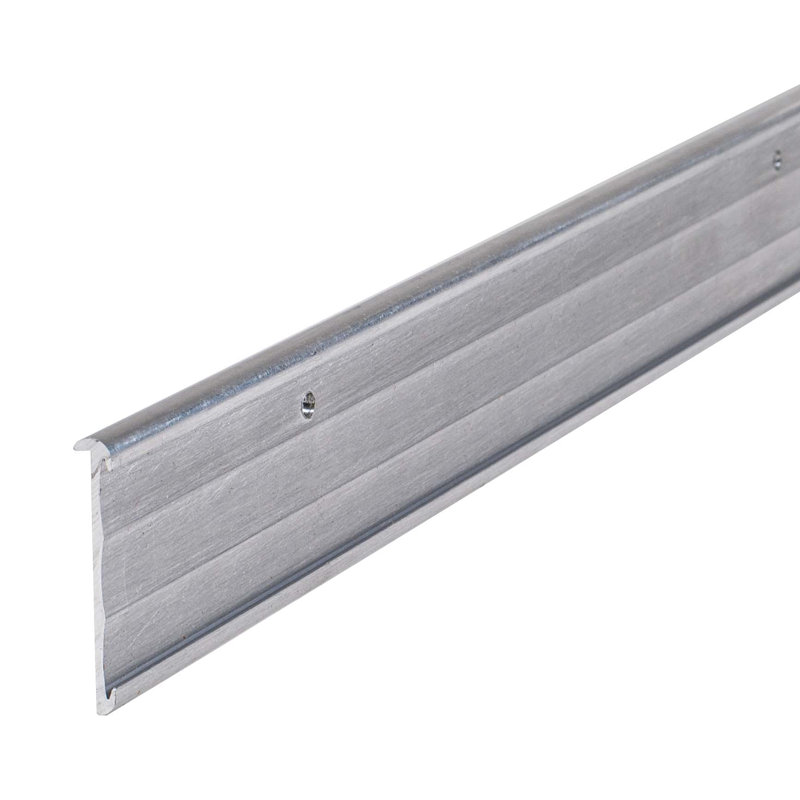 Moulure de prix en aluminium brossé avec trous de 48 po Outwater de 1-1 / 4 po Outwater