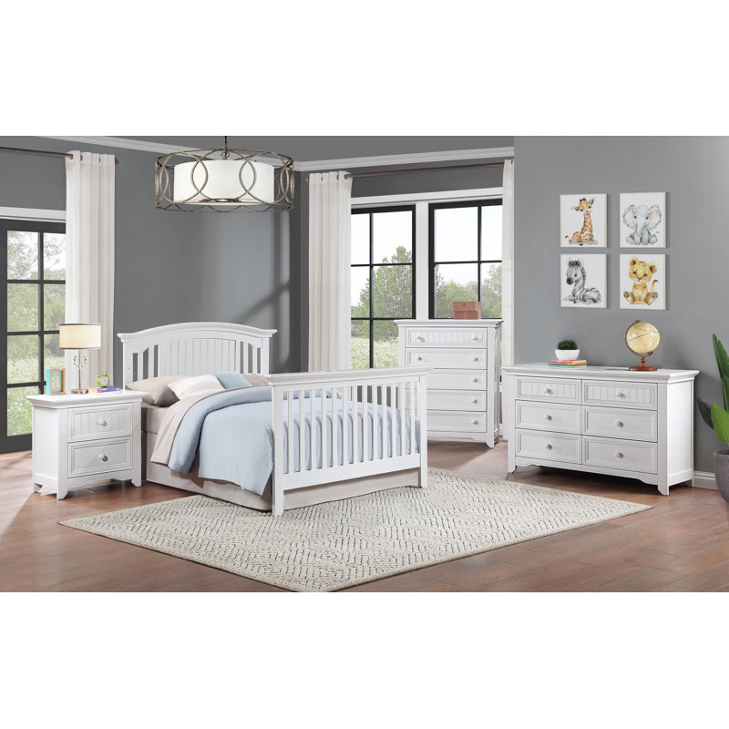 Winchester 2 Drawer Solid Wood Nightstand, White