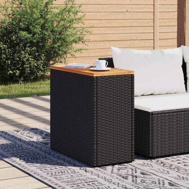  Garden Side Table Black And Brown, Black