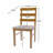 Set of 2 Natural Solid Wood Dining Chair with Upholstered Cushion, Ladder Back Design-286030492