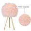 Ensemble de 2 lampes de table H 19 "à plumes roses et base trépied pour table de chevet