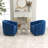 Annelotte Velvet Swivel Barrel Chair-797866485