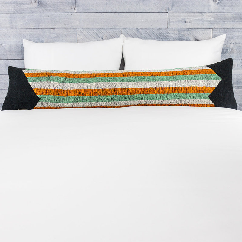 Taza Lumbar Pillows Rectangular Cover, Yellow/White/Green