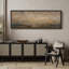 «Horizon Atmospheric Landscape with Earthy Tones», impression sur toile encadrée pour chambre principale-1365317748-1365317746