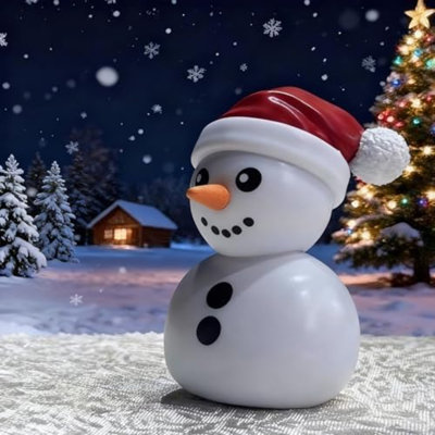 Christmas Figurine, Cute Snowman Statue, Funny Decor For Christmas Decorations Indoor, Xmas Figurine For Porch And Indoor Home Party Winter Decor Gifts