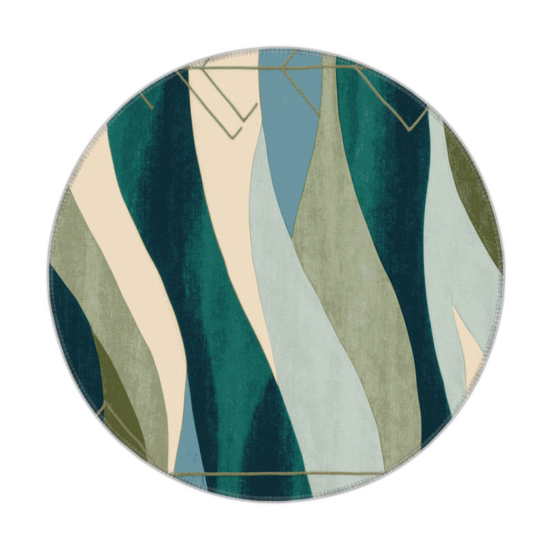 Stellar Blooms Indoor And Outdoor Area Rug, Round 5'