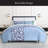 kate spade new york Anemone Field Full/Queen Comforter Set, 100% Cotton Reversible Cover, All Season 3 Piece Bedding, Machine Washable, Blue Multicolor -119812802-109424216