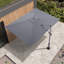 Parasol rectangulaire en porte-à-faux gris avec base en acier 9 pi x 11 pi Rhim-299971651