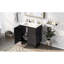 Ensemble de meuble-lavabo sophistiqué avec rangement abondant et design élégant pour une salle de bain soignée-659507919