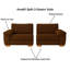 2 Seater Corduroy Sofa-1370086349
