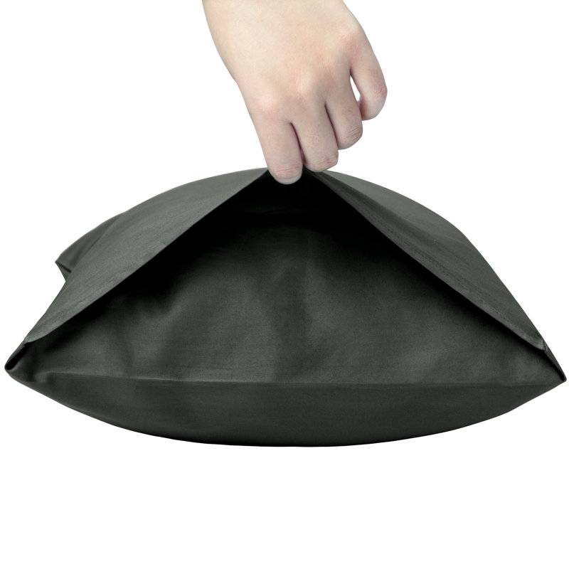 100% Cotton Standard - Set of 2, Charcoal, Queen