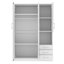 Armoire de rangement en bois à 2 portes pour la chambre à coucher, avec tablettes et 3 tiroirs-1398790324