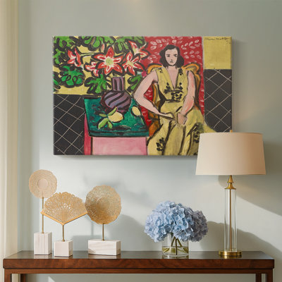 Woman in a Yellow Dress with Amaryllis-Henri Matisse-Gallery Wrapped Canvas-1941