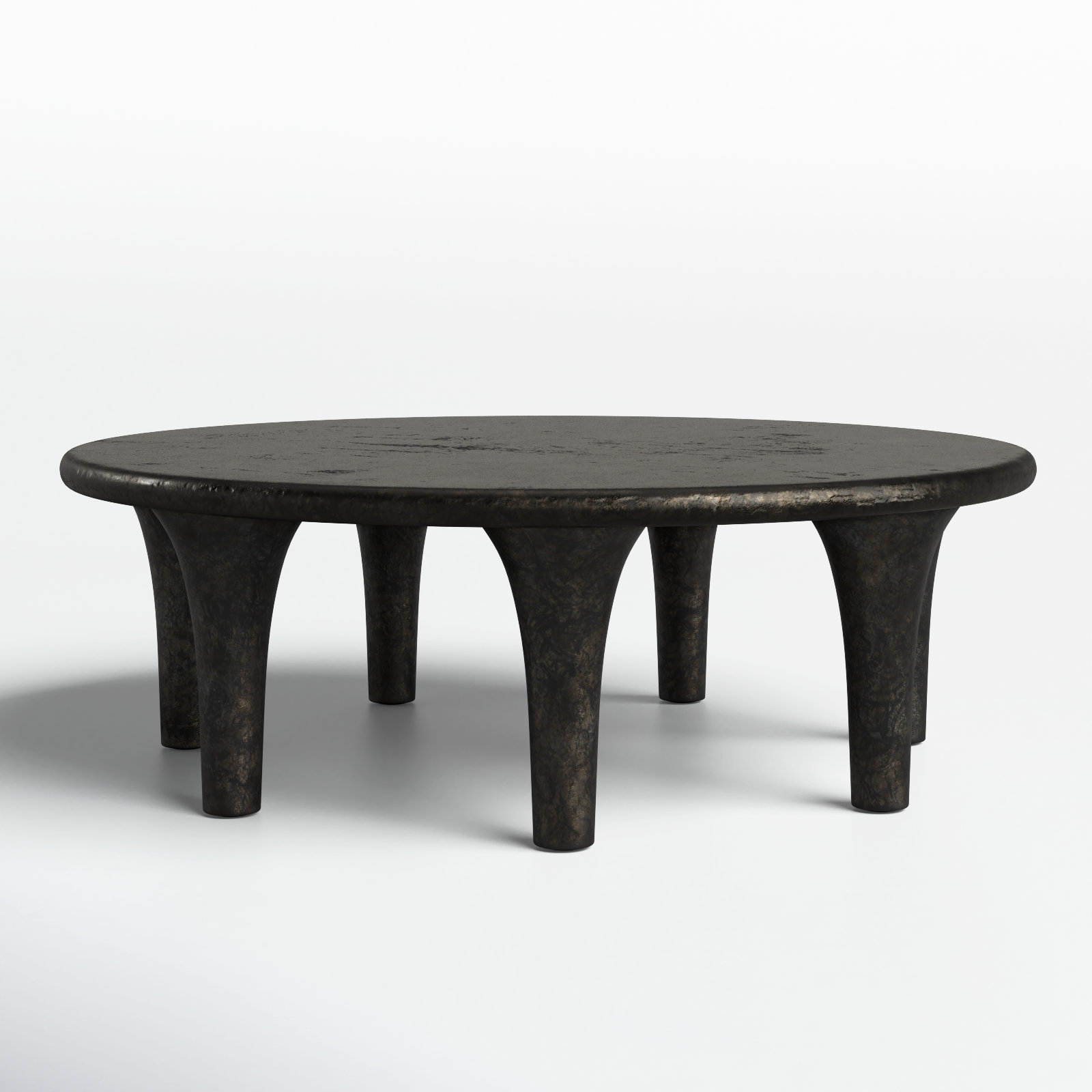 Zed Single Coffee Table, Raw Black