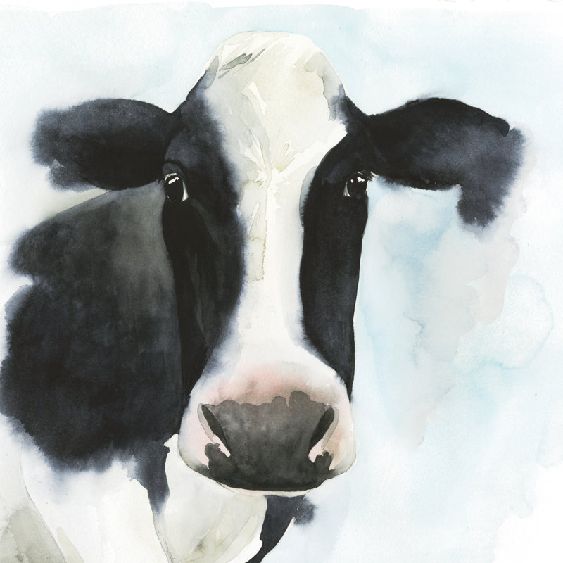 «Farmhouse Friend II», peinture sur toile, H 36 po x l 36 po