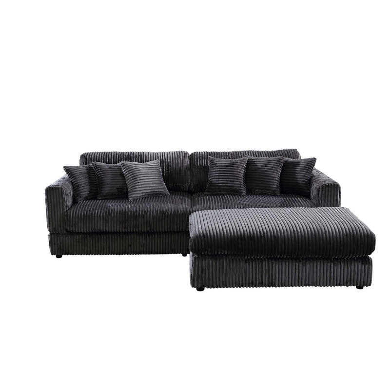 Canapé modulaire surdimensionné polyvalent pour le salon, améliorant le confort et le style., Gris foncé antique