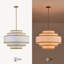 Lustre tambour 6 lumières en lin moderne-170894095-170894080-170894094