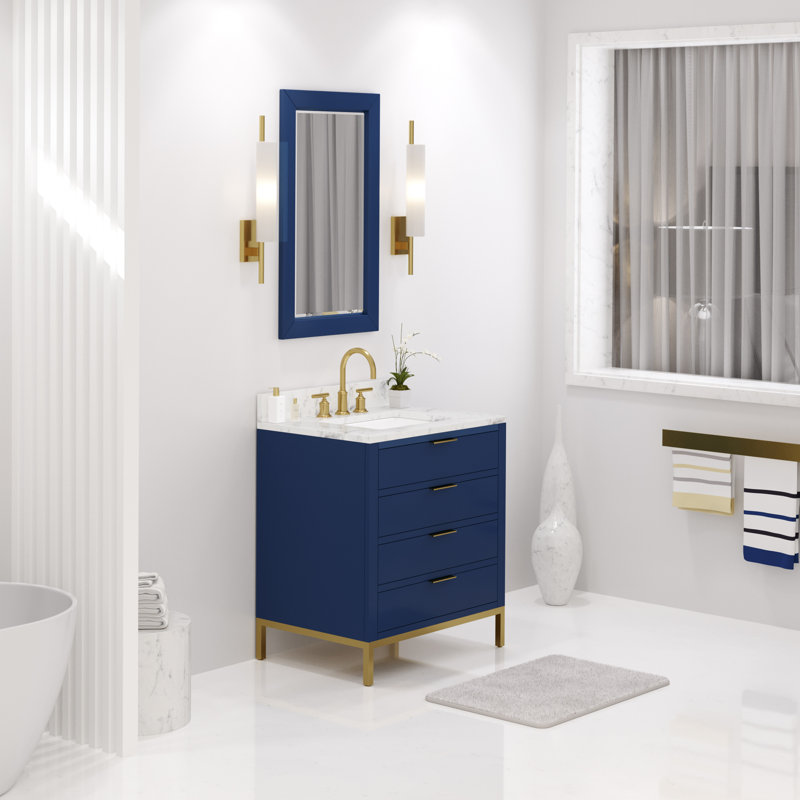 30'' W Single Vanity, Monarch Blue, No