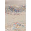 Tapis beige / bleu / rose en laine / soie à motif abstrait Abstract-99082583
