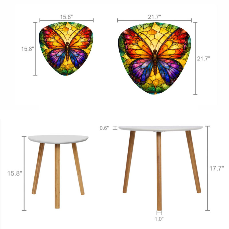 Ensemble de 2 tables basses gigognes Triangle