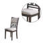 Chaise d'appoint Derf en tissu deux en gris