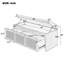 Banc de rangement pour chaussures de 48 po de large avec banc d'entrée et coussin à 3 tiroirs-130897692