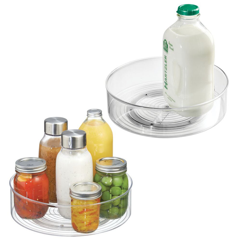 Organisateur en plastique 11,5 pouces pour la cuisine - plateau tournant pour armoire, comptoir ou garde-manger