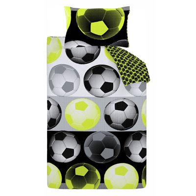 Neon Football Easy Care Duvet Cover Set