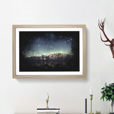 Northern Lights over in Canada - Picture Frame Graphic Art Print
