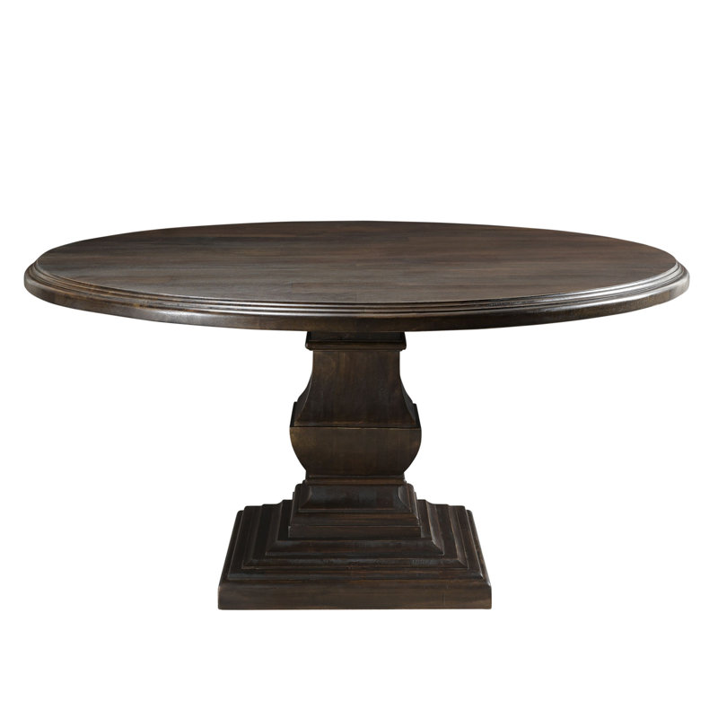 Nimes Round Solid Wood Dining Table, 60" L x 60" W
