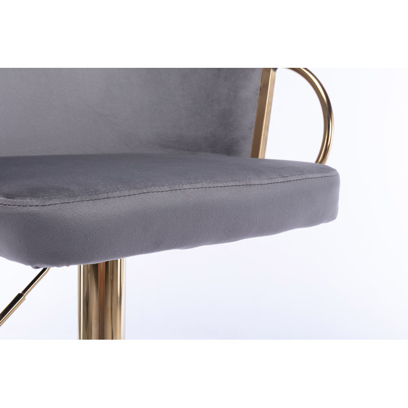 Tabouret pivotant à hauteur réglable Kimes, gris
