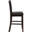 Tabourets noirs et espresso à hauteur de comptoir (ensemble de 2)