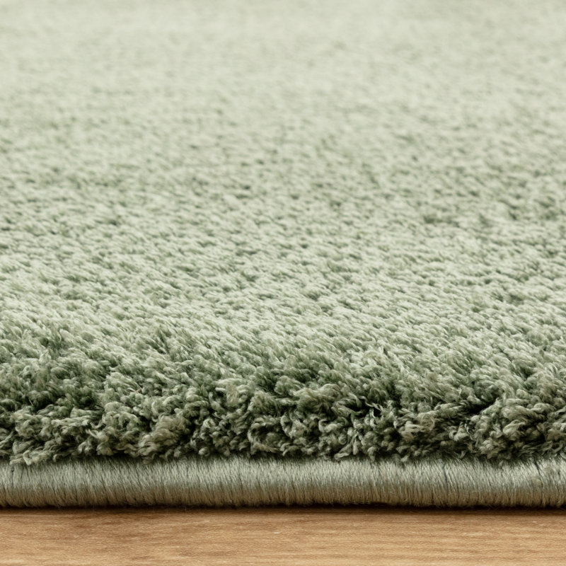 Symaya Cosy Shaggy Sage Area Rug, Rectangle 200 x 290 cm