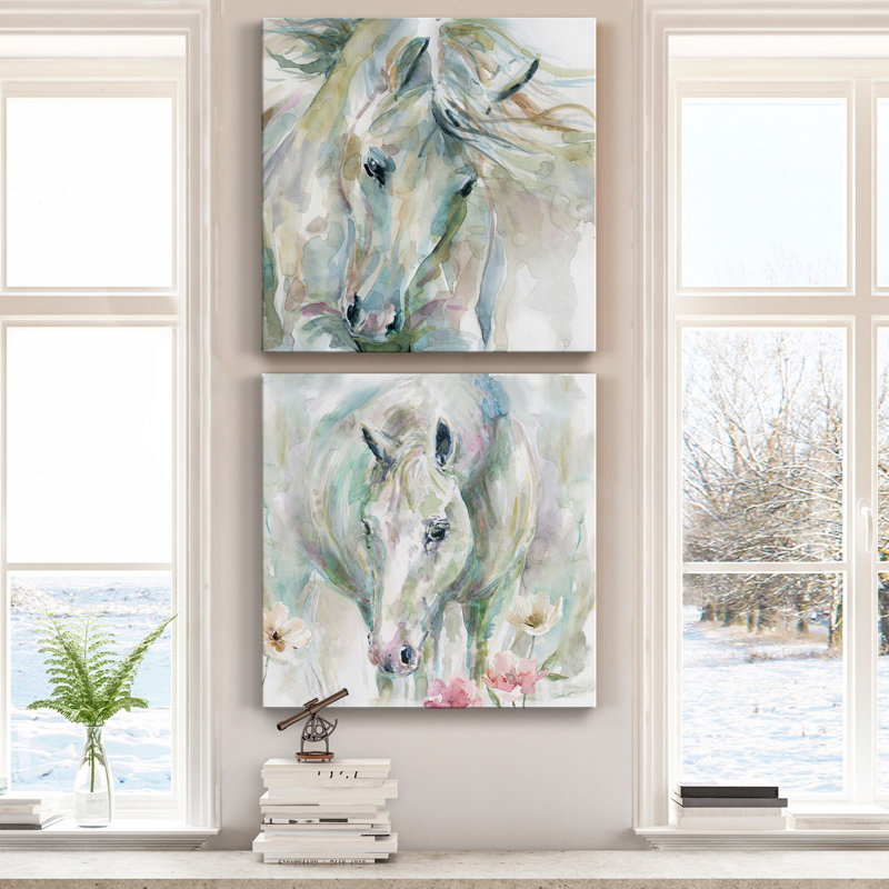 «Exuberant Spirit», ensemble de 2 reproductions d'art sur toile tendue, H 40 po x l 80 po x P 1 po