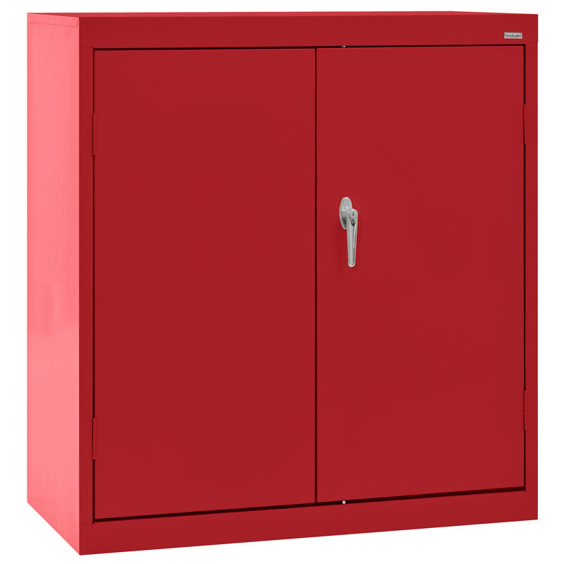 Single Storage Cabinet ( 36'' H x 36'' W x 24'' D), Red