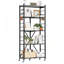 Étagère de rangement pliable à 5 niveaux avec roulettes 28 x 13 x 66 pouces