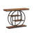Brown Rectangular Console Table With Metal Frame And Shelf For Organized Entryways
