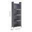 Armoire de plancher haute étroite avec portes anti-poussière, organisateur de rangement mince pour espaces étroits, salon, gris