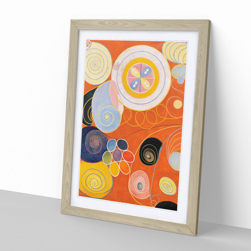 They Tens Mainstay Iv by Hilma Af Klint - Picture Frame Painting, 36cm H x 27cm W x 2cm D, Oak