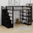 Metal Loft Bed With Storage Shelves