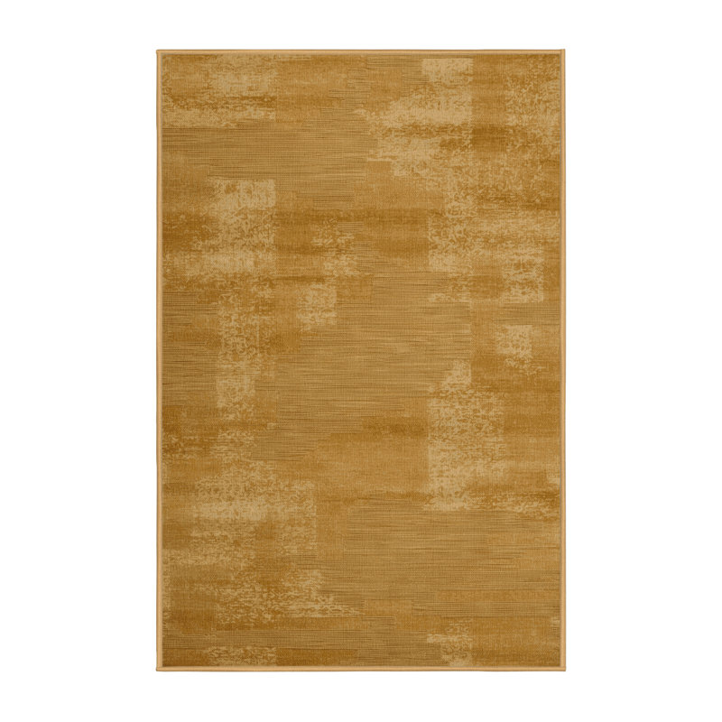 Machine Washable Abstract Brown Area Rug, Rectangle 3' x 5'