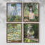 «Vintage Landscape XLIII», ensemble de 4 reproductions encadrées-972925755