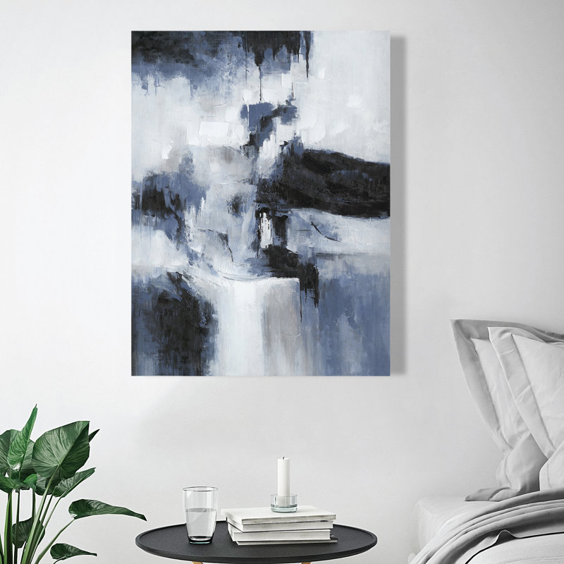 Abstract Blue - Wrapped Canvas Painting