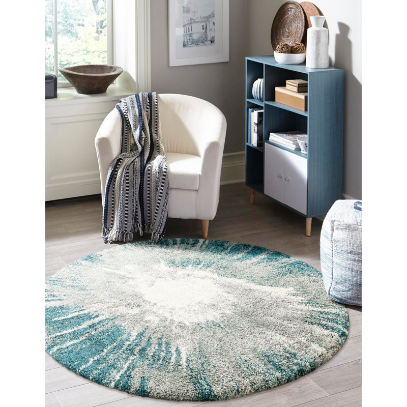 Velvet Soft Touch Shag Rug, Round 3'3"
