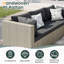 Ensemble de canapé modulaire d'extérieur en osier 8 pièces avec coussins confortables-118130923