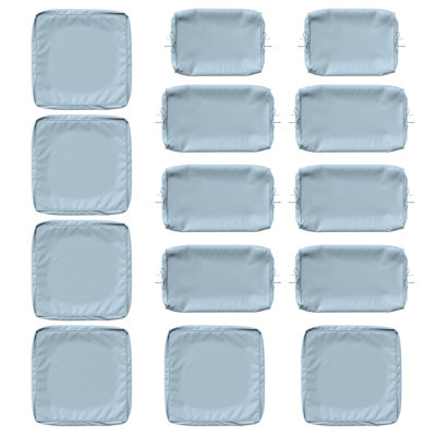 Ensemble de housses de coussin d'extérieur 14 po 14 pièces, seulement 14 housses