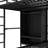 Black Metal Full Xl Over Twin Size Bunk Bed Frame With Folding Desk And Closet With Led Lights, No Needed Spring