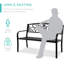 Banc de jardin en acier pour l'extérieur-1047385533