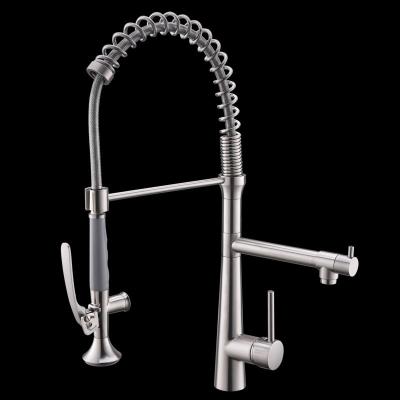 Robinet de cuisine rétractable à poignée simple